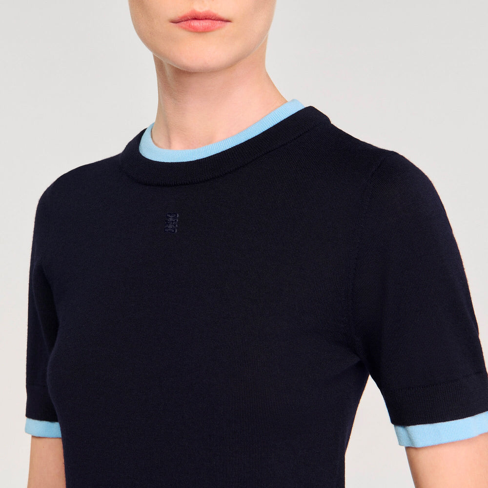 Sandro Women Two-tone cropped sweater