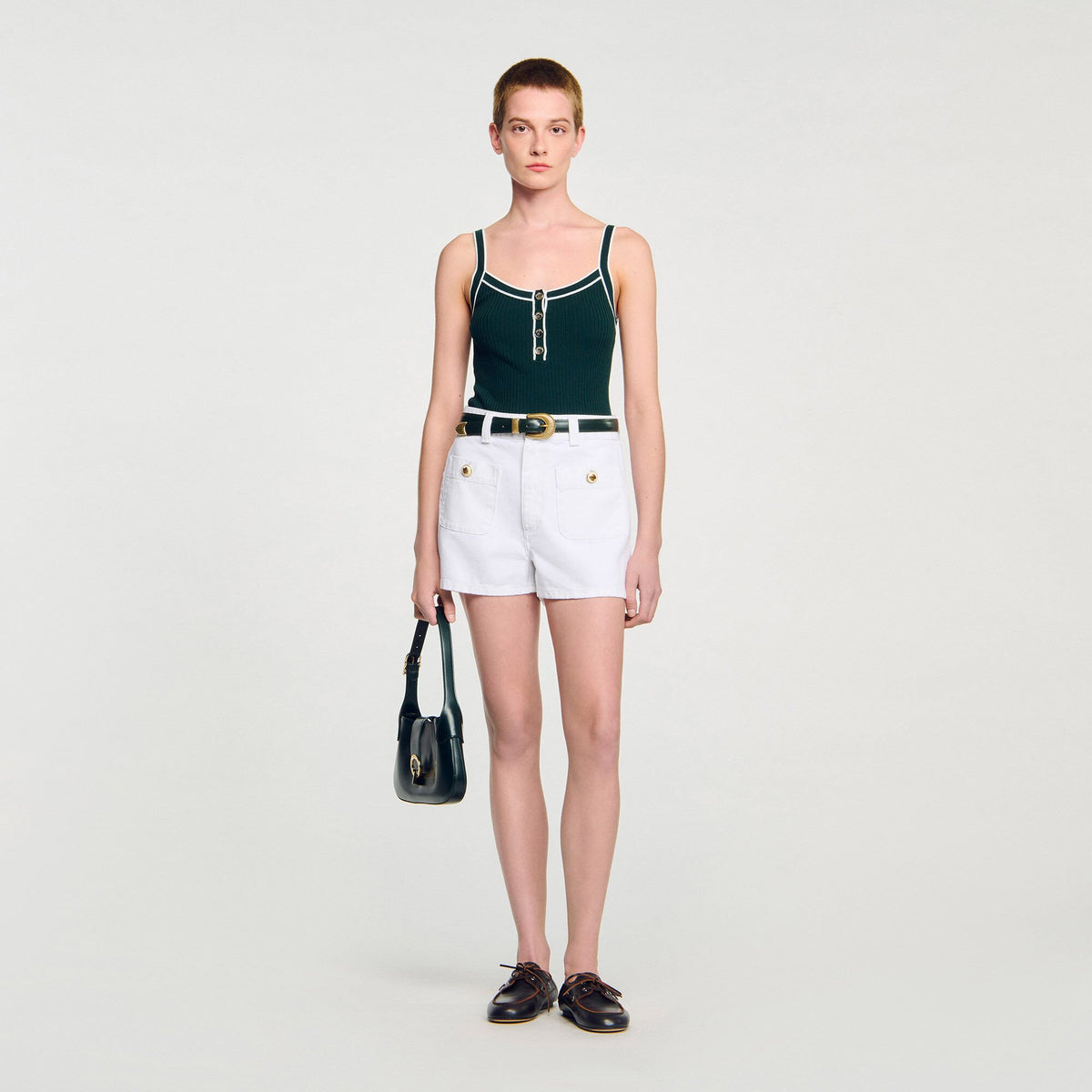 Sandro Women Two-tone knit vest top