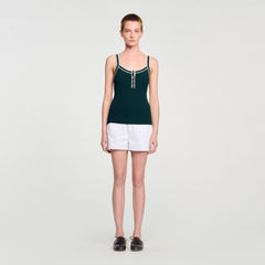 Sandro Women Two-tone knit vest top