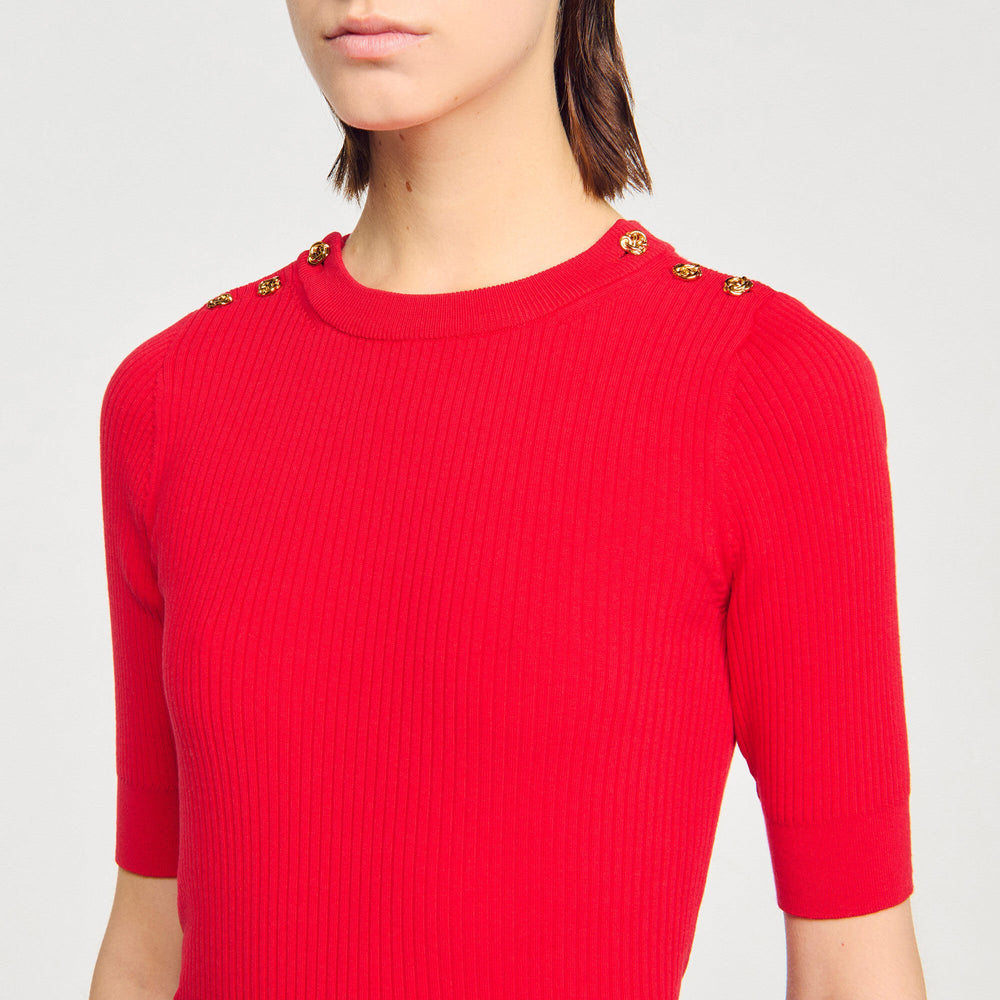 Sandro Women Argyle polo-neck sweater