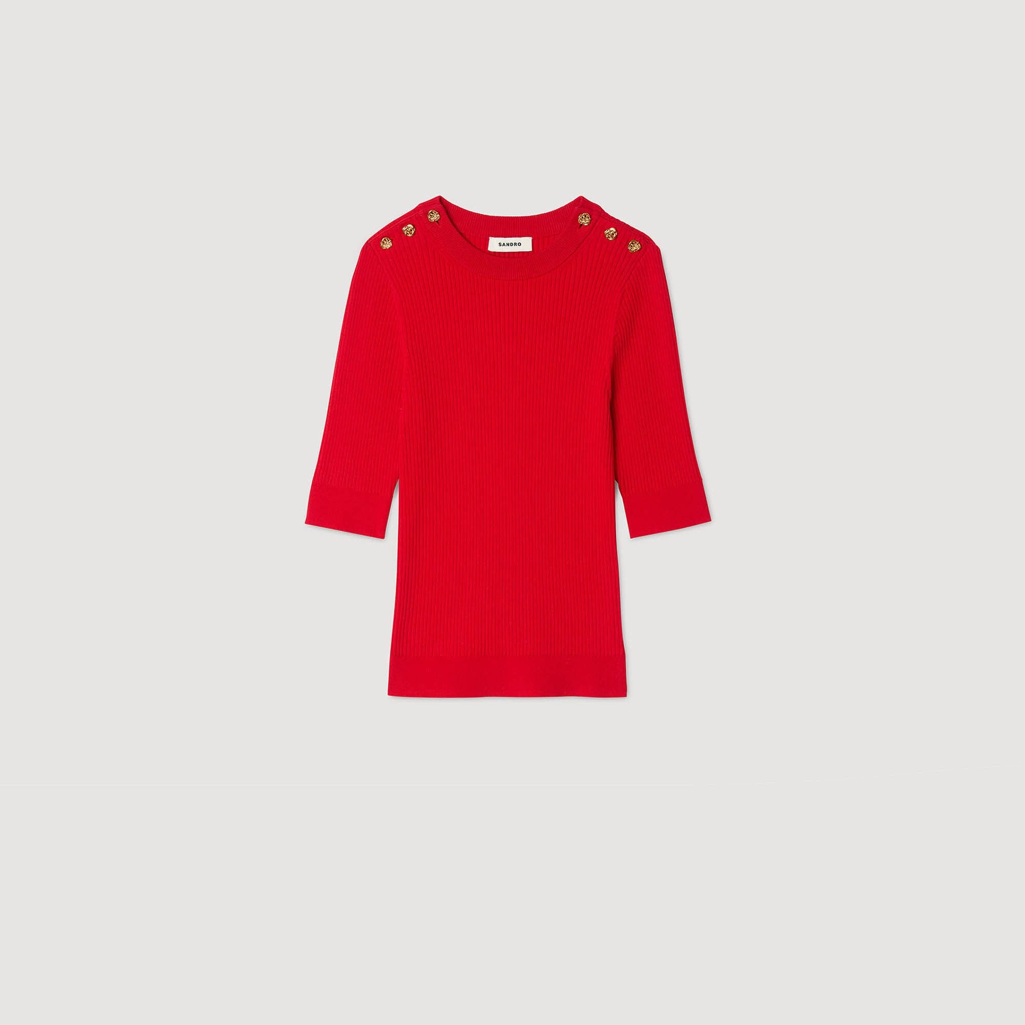 Sandro Women Argyle polo-neck sweater
