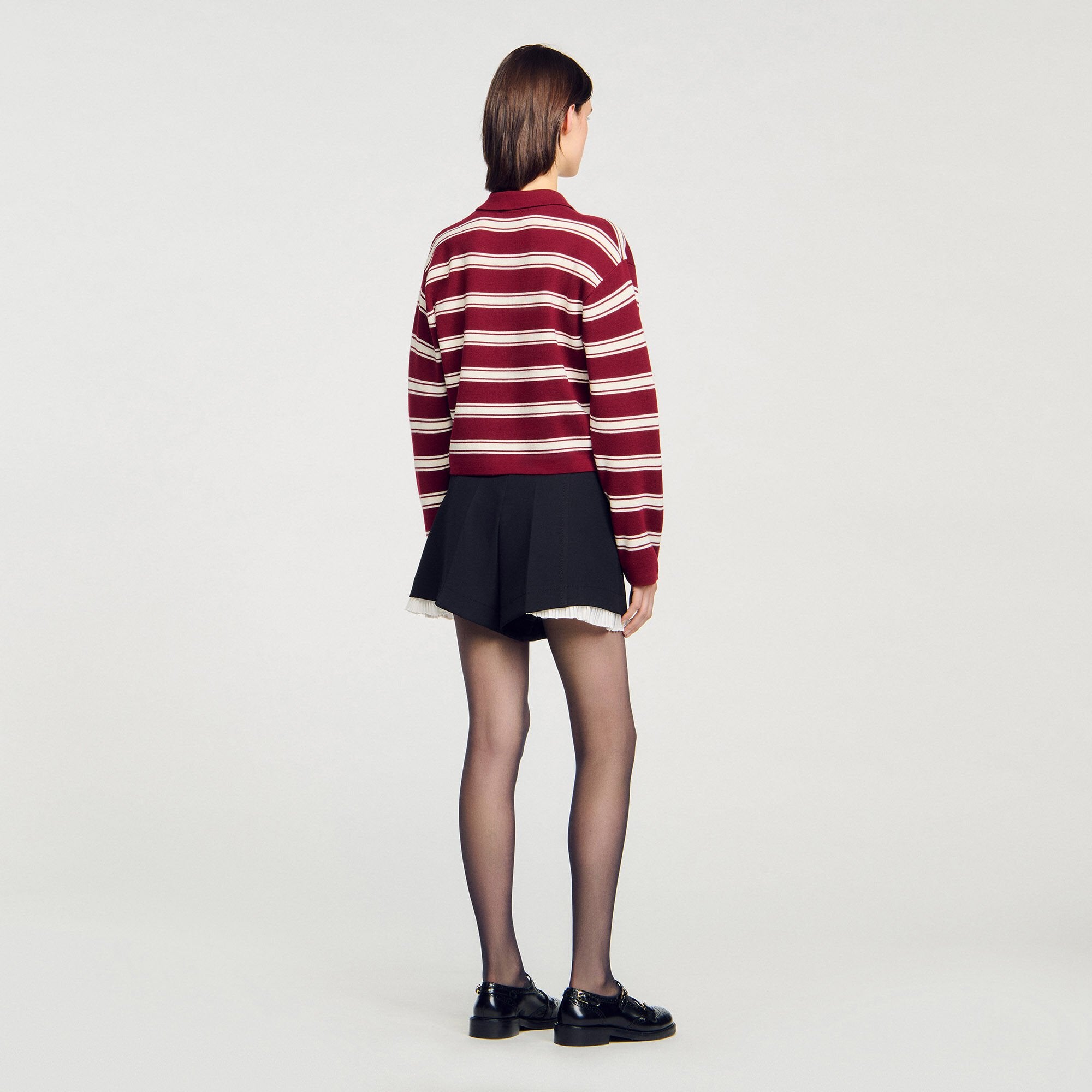 Sandro Women Striped polo sweater