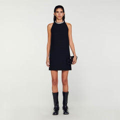 Sandro Women Dress with jewellery collar