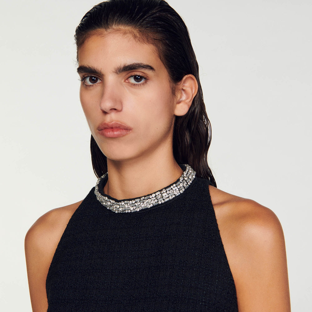 Sandro Women Dress with jewellery collar