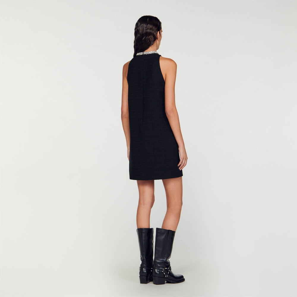 Sandro Women Dress with jewellery collar