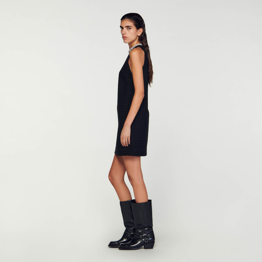 Sandro Women Dress with jewellery collar