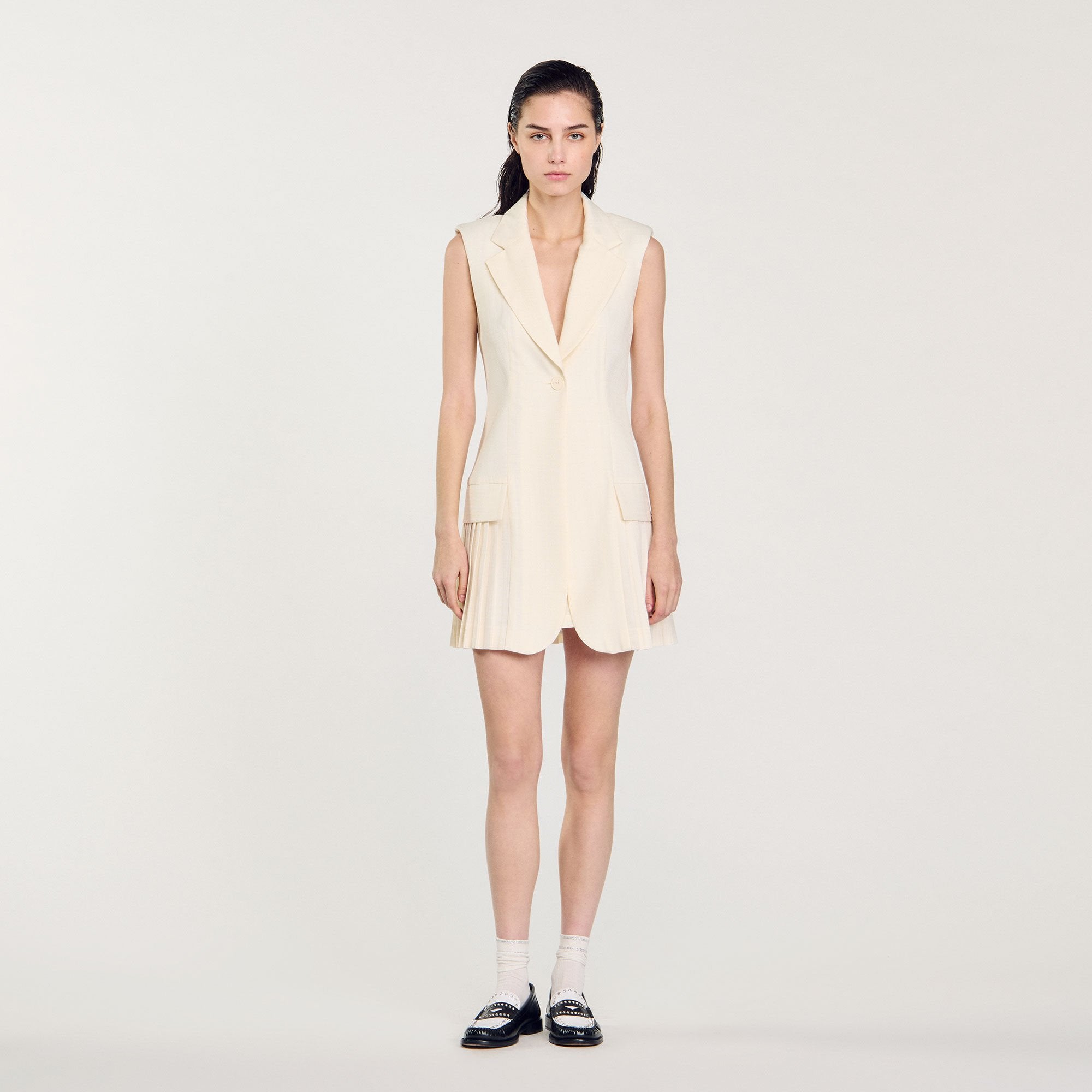 Sandro Women Mini pleated suit dress