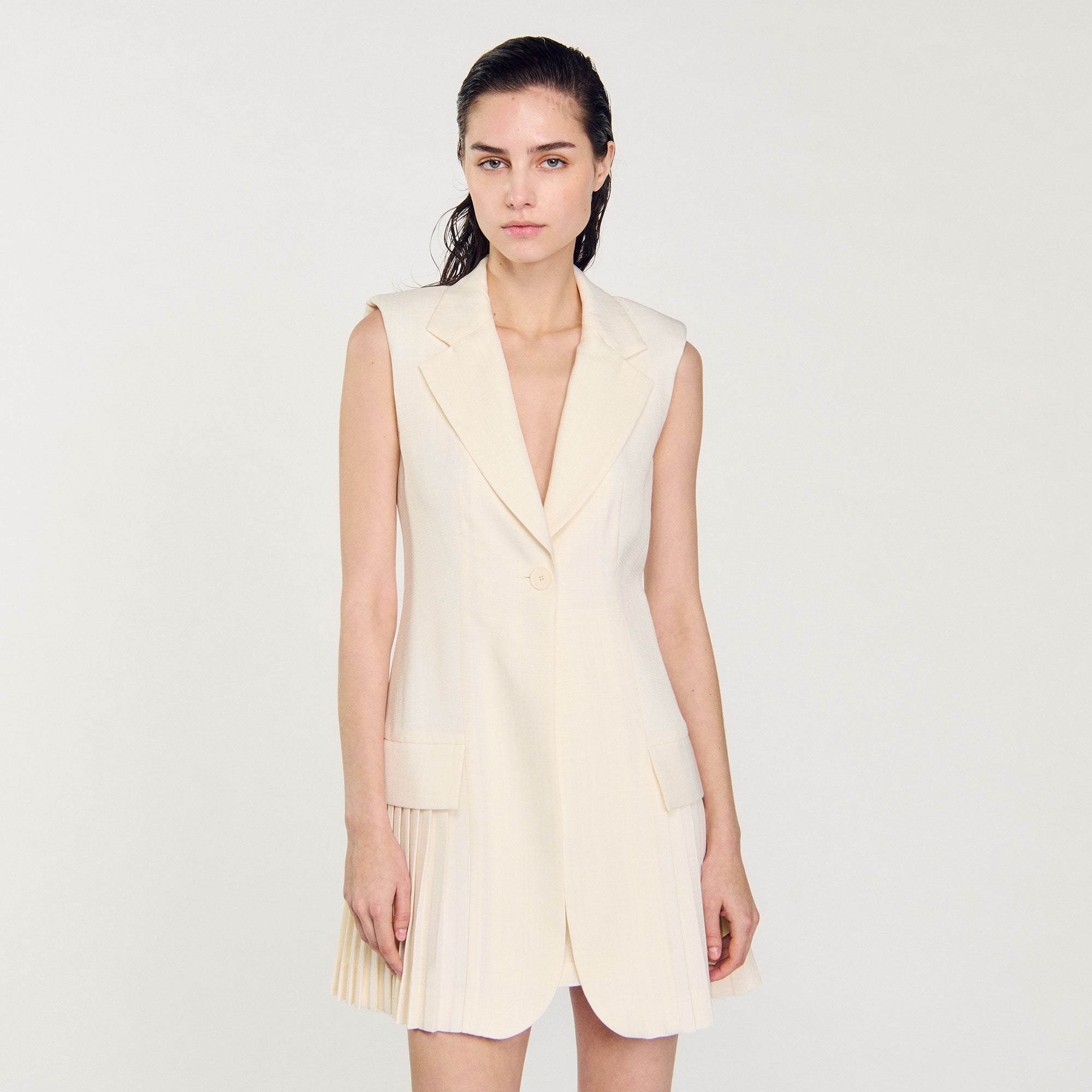 Sandro Women Mini pleated suit dress