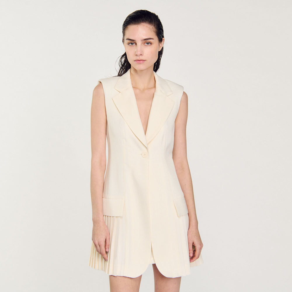 Sandro Women Mini pleated suit dress