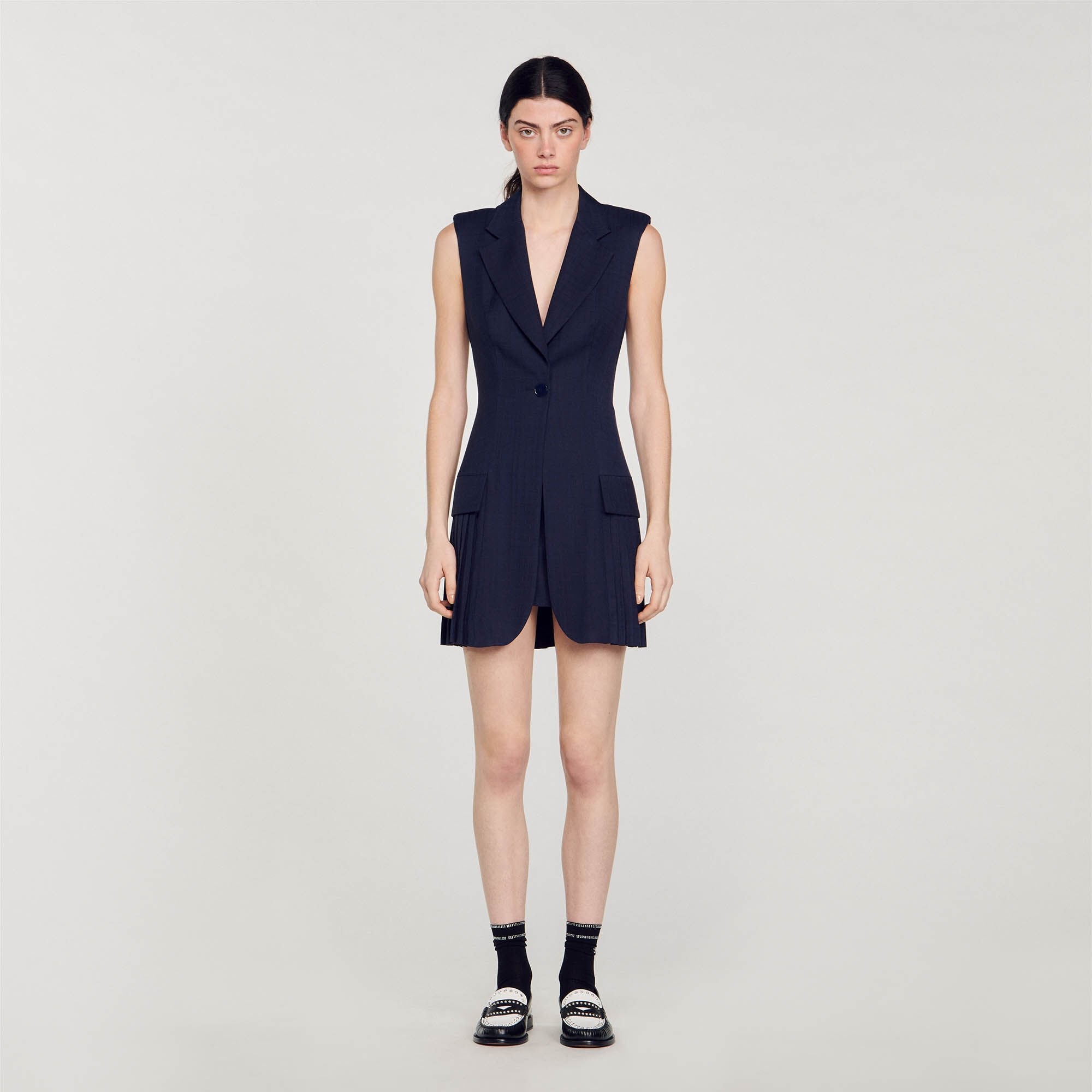 Sandro Women Mini pleated suit dress