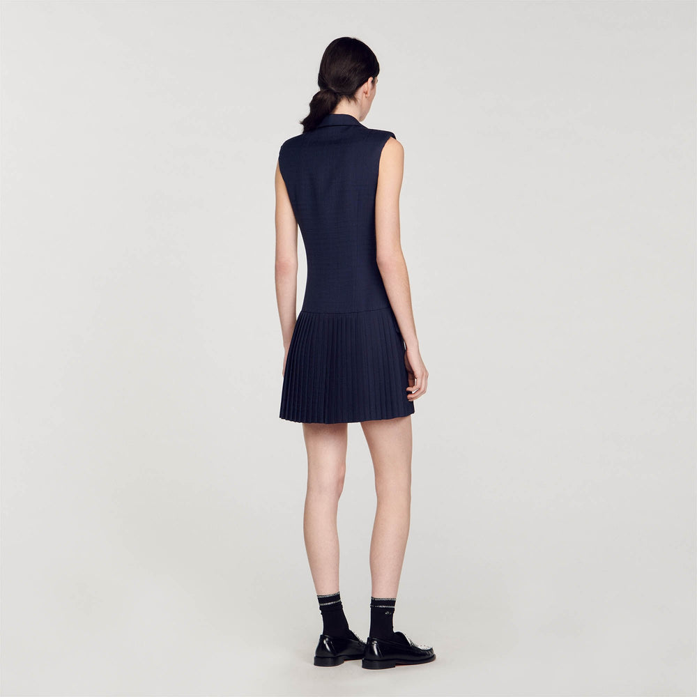 Sandro Women Mini pleated suit dress