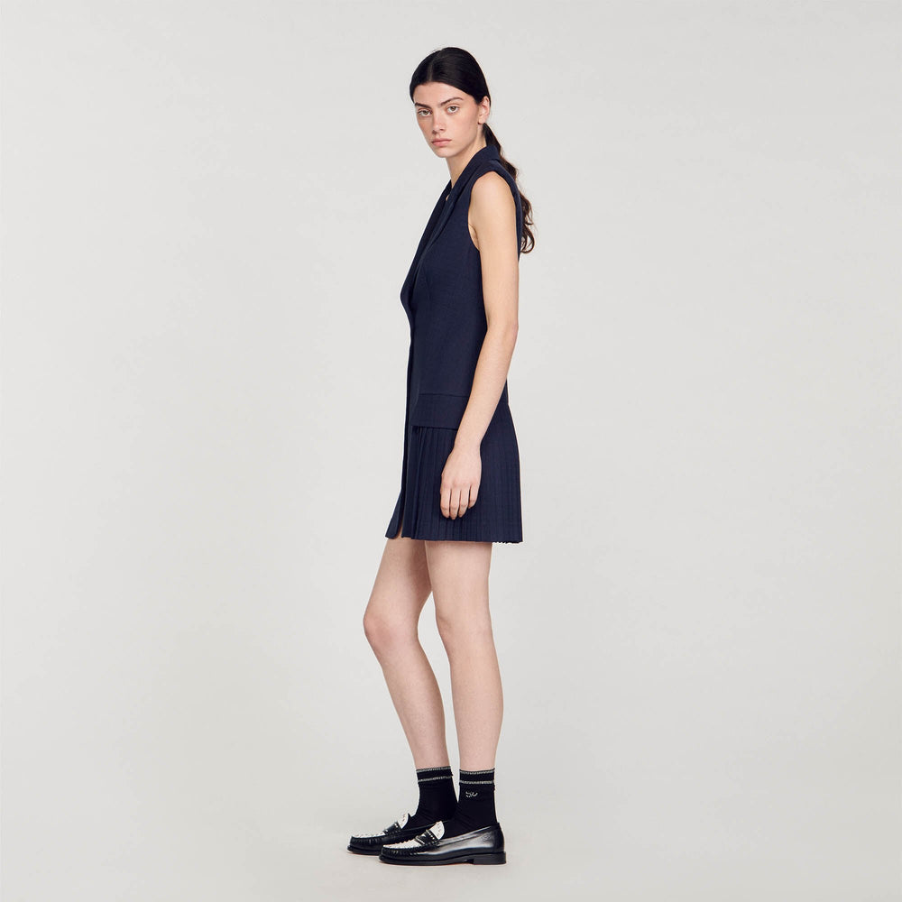 Sandro Women Mini pleated suit dress