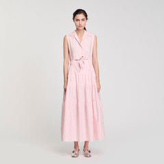 Sandro Women Rhinestone tie-front maxi dress