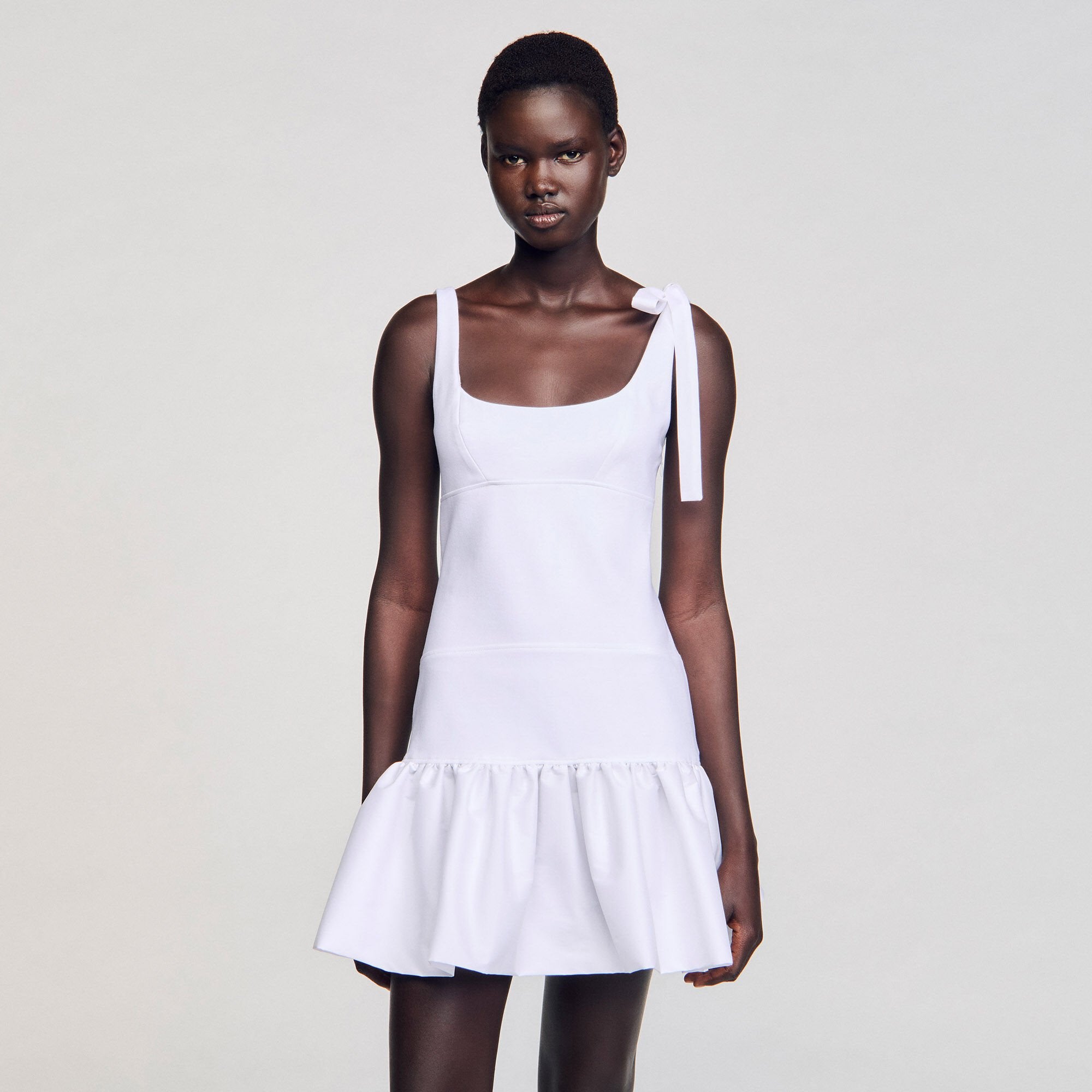 Sandro Women Dual-material mini dress