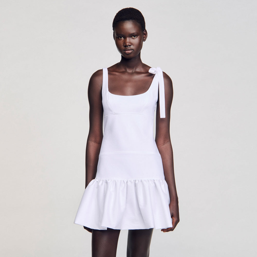 Sandro Women Dual-material mini dress