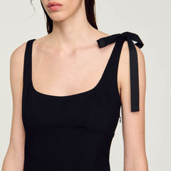 Sandro Women Dual-material mini dress