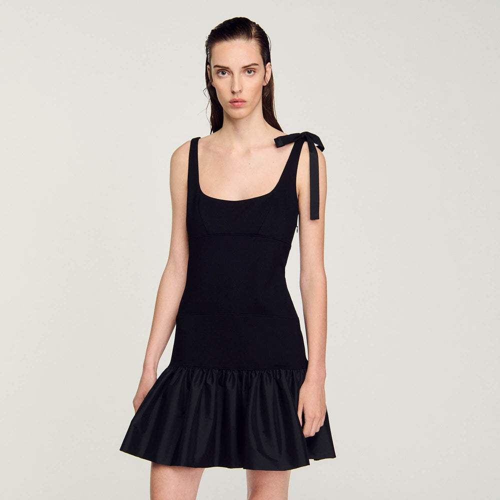 Sandro Women Dual-material mini dress
