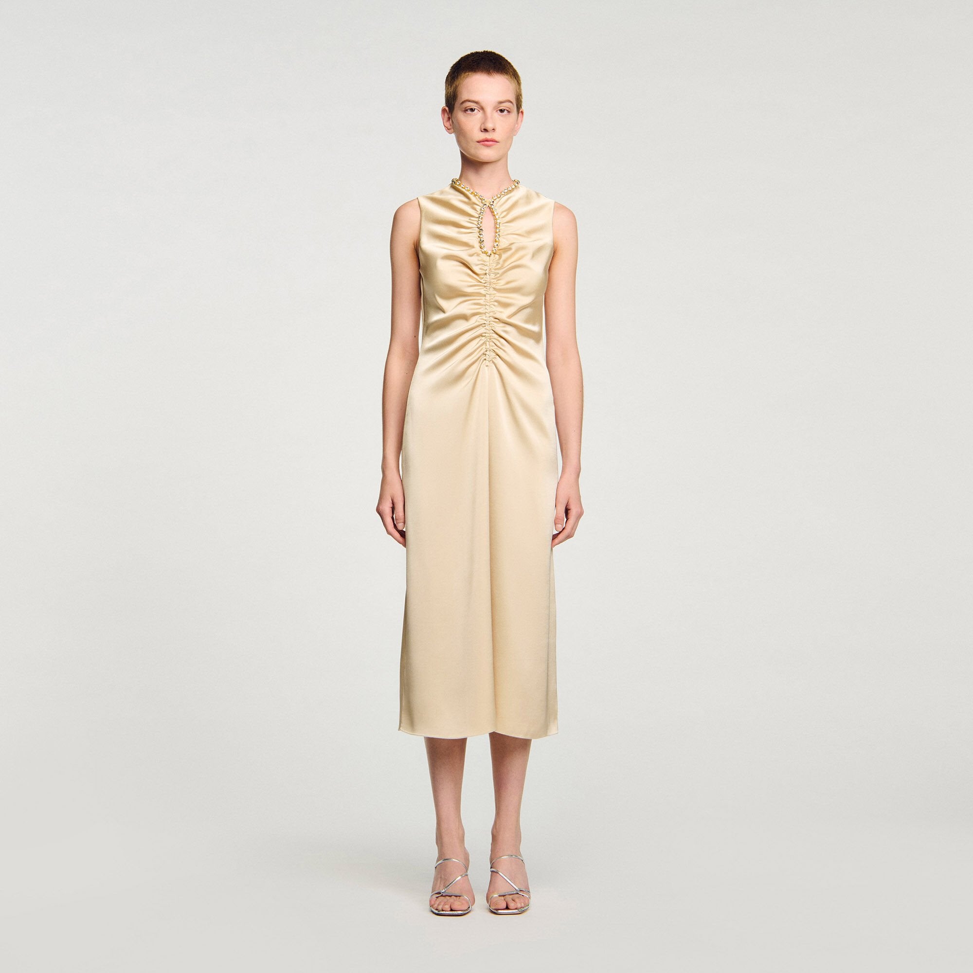 Sandro Women Rhinestone midi dress