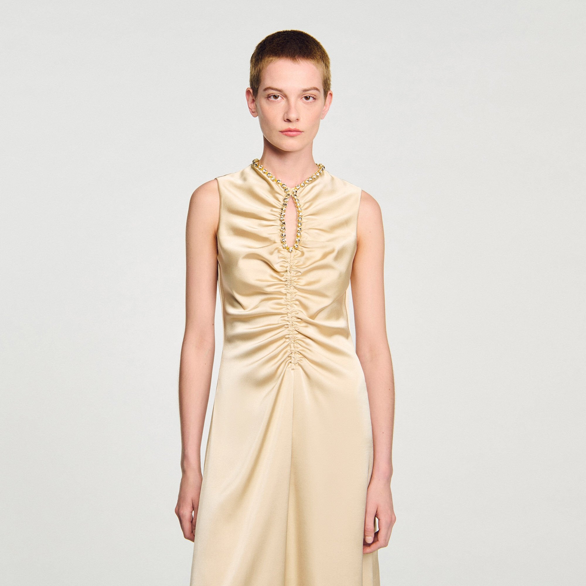 Sandro Women Rhinestone midi dress