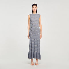 Sandro Women Knit maxi dress with studs