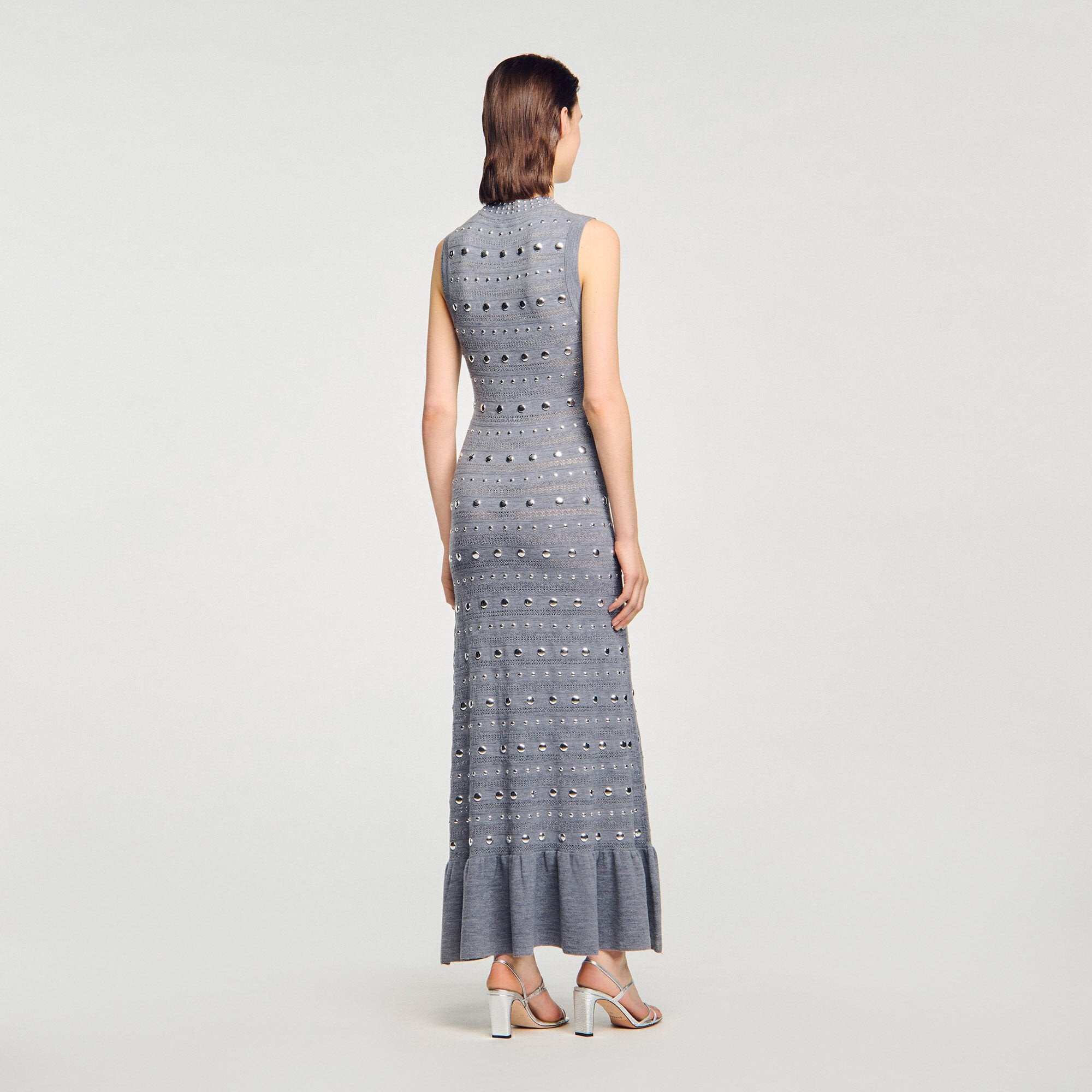 Sandro Women Knit maxi dress with studs