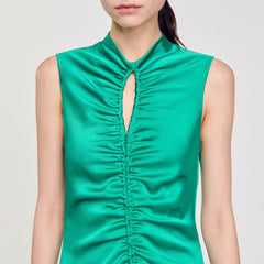 Sandro Women Draped satin-effect dress