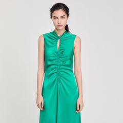 Sandro Women Draped satin-effect dress