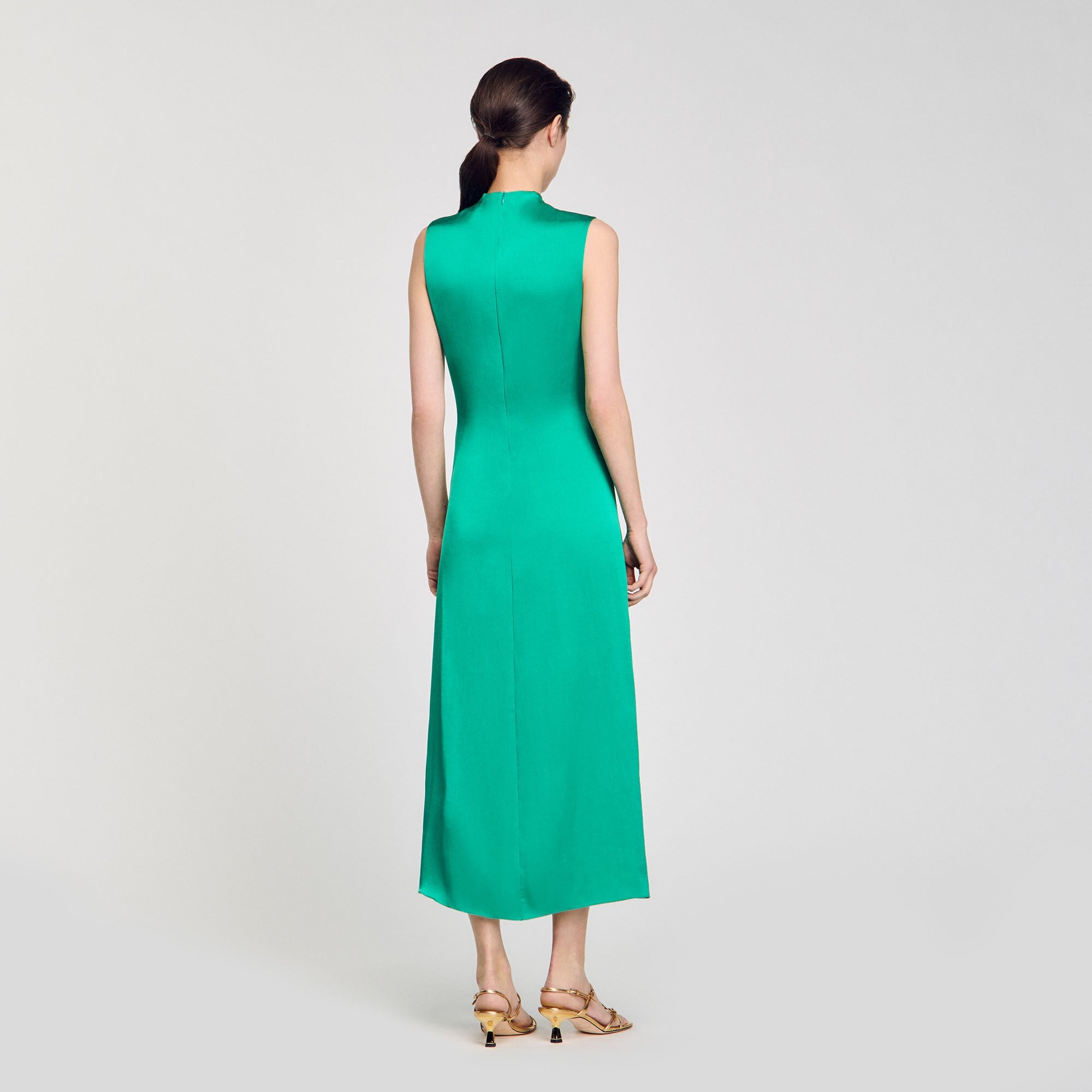 Sandro Women Draped satin-effect dress
