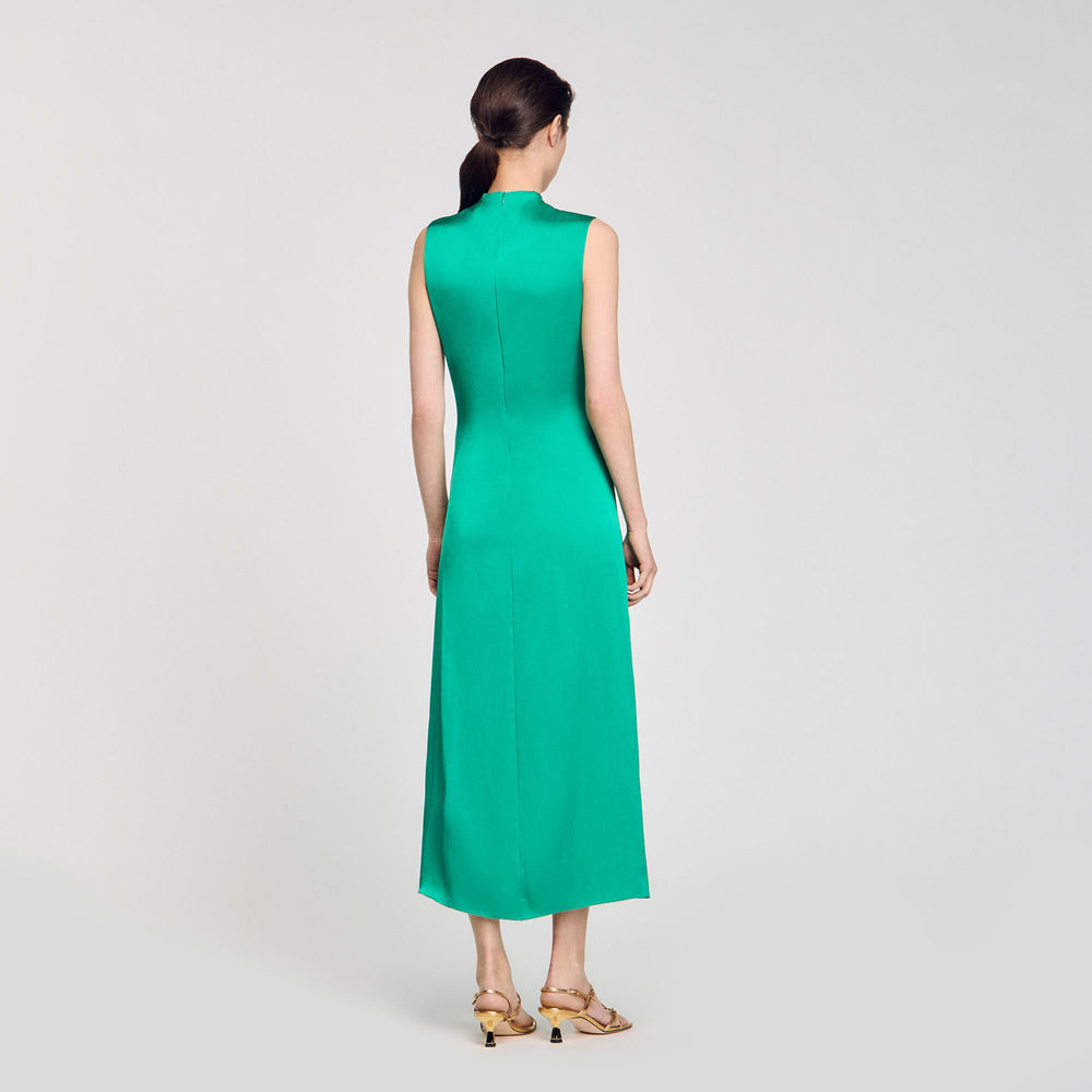 Sandro Women Draped satin-effect dress