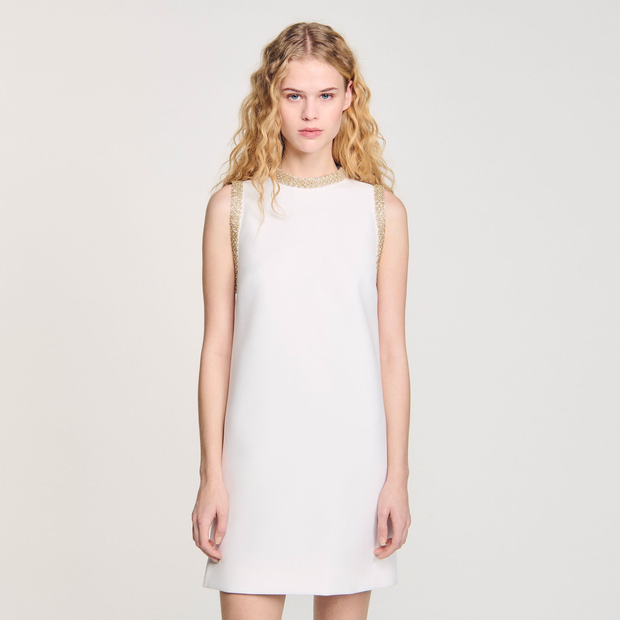 Sandro Women mini dress with rhinestone details