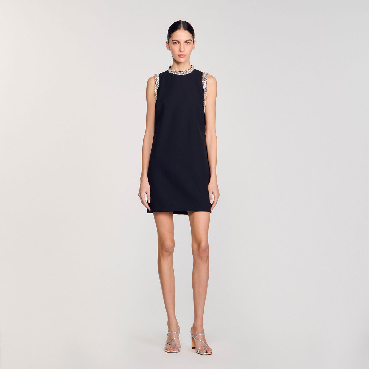 Sandro Women mini dress with rhinestone details