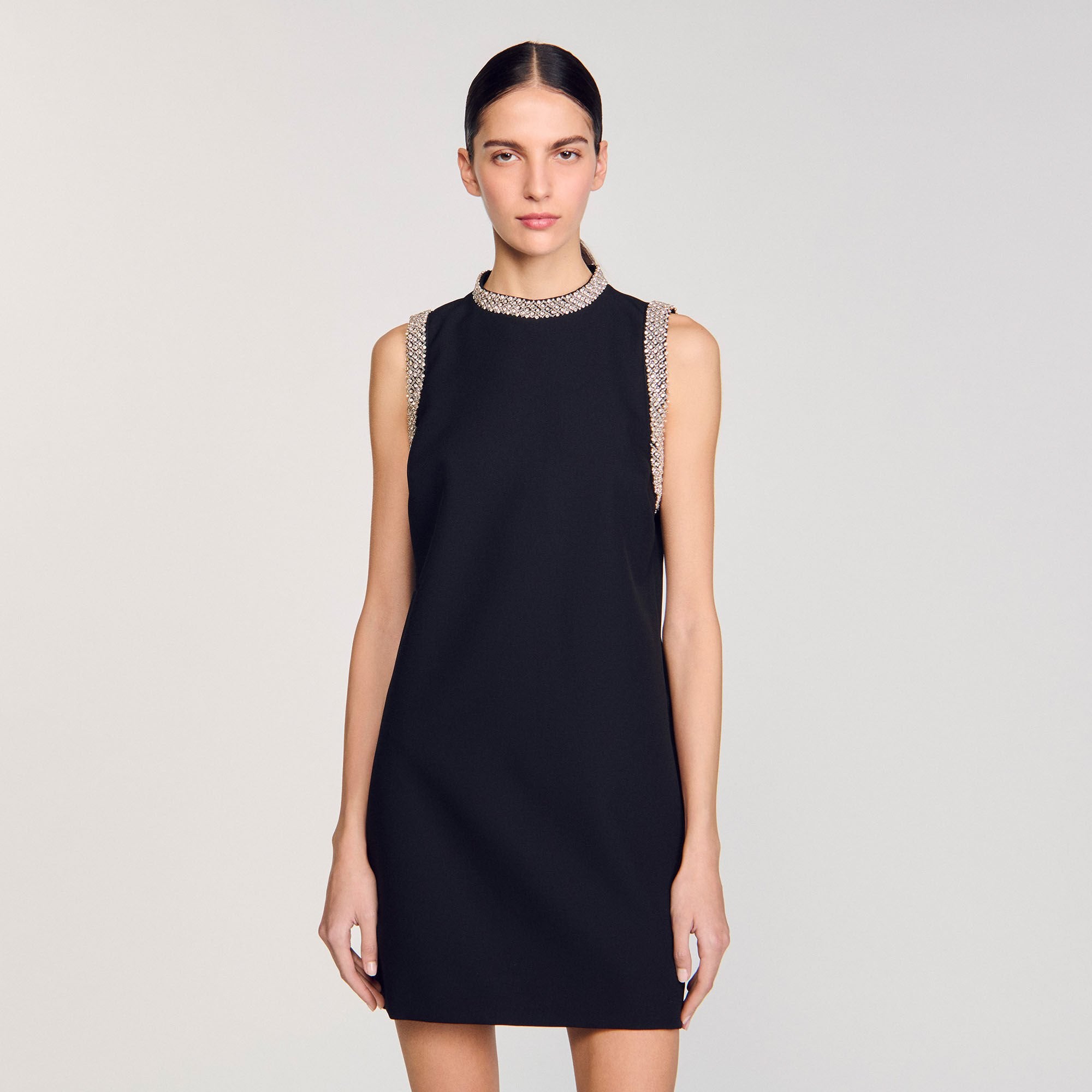 Sandro Women mini dress with rhinestone details