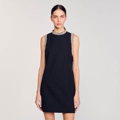 Sandro Women mini dress with rhinestone details