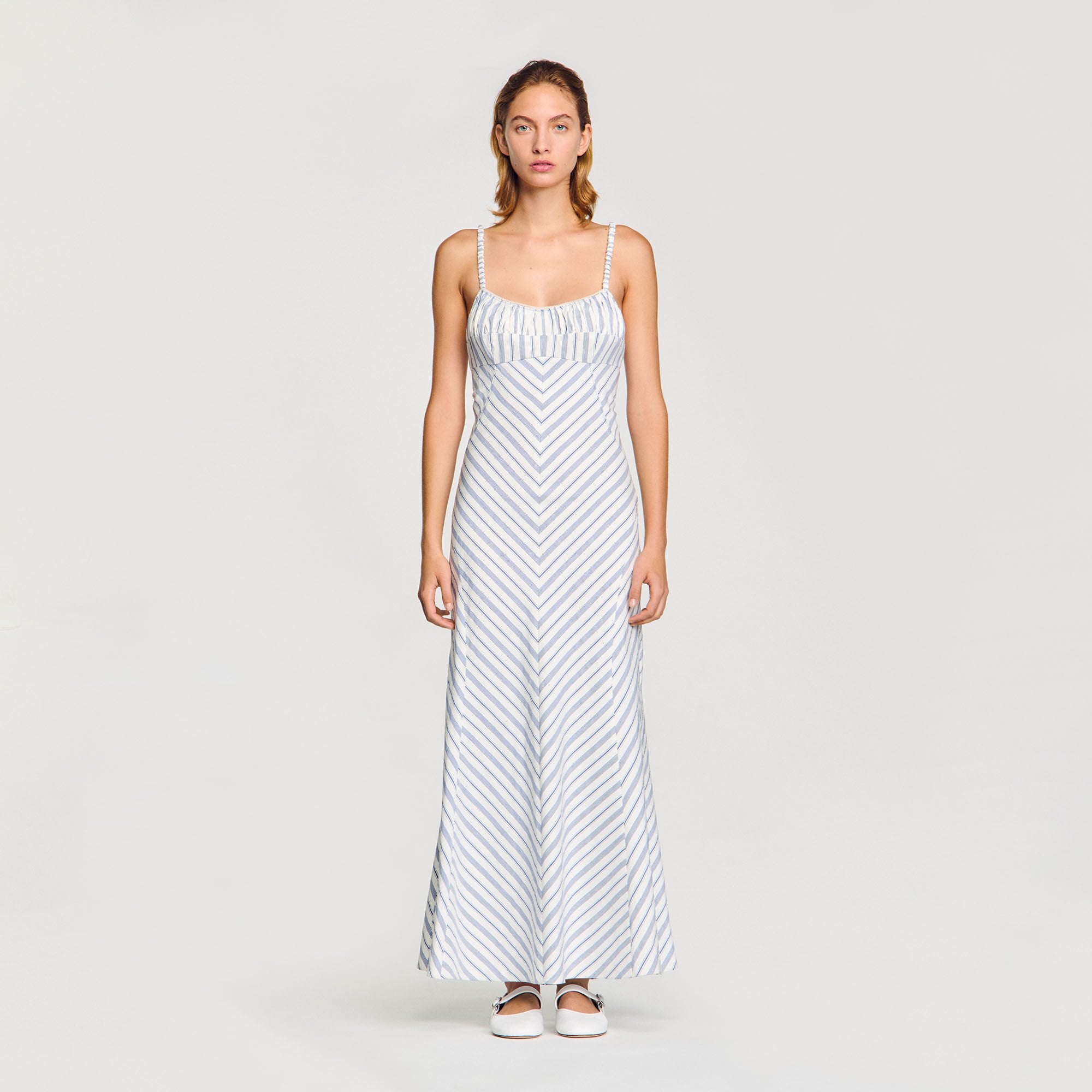 Sandro Women Striped maxi dress with straps