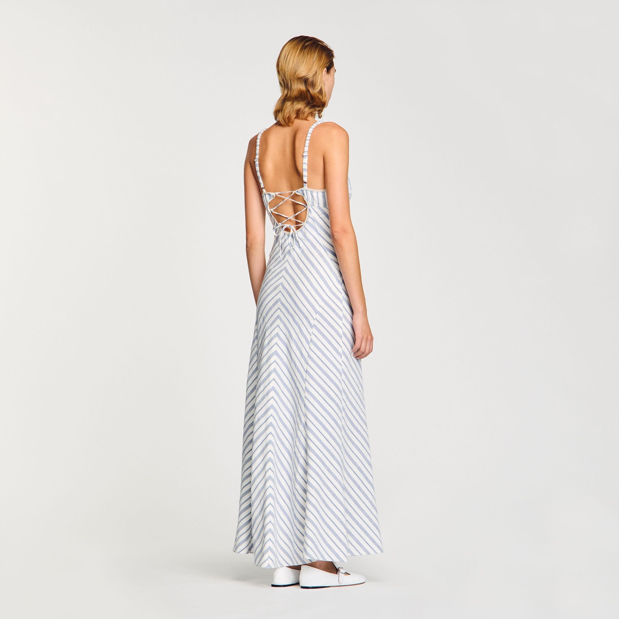 Sandro Women Striped maxi dress with straps