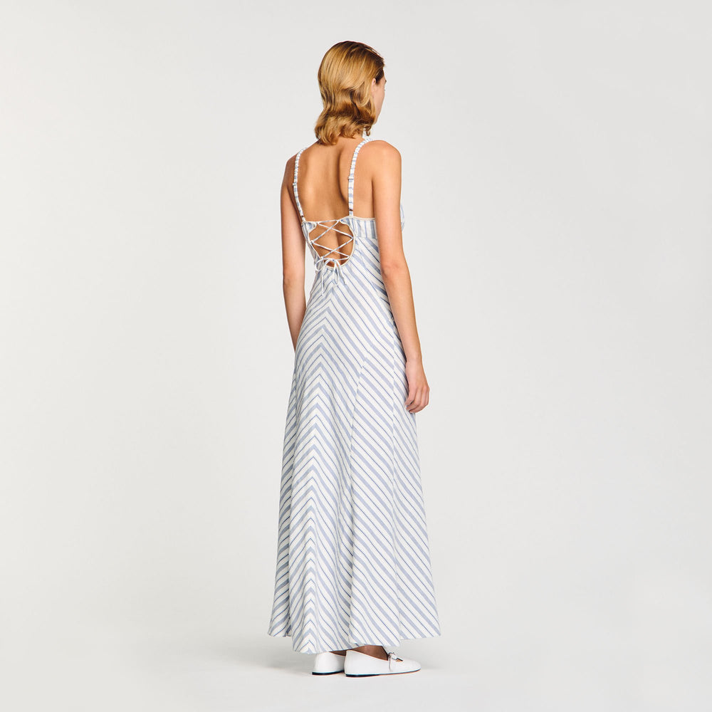 Sandro Women Striped maxi dress with straps