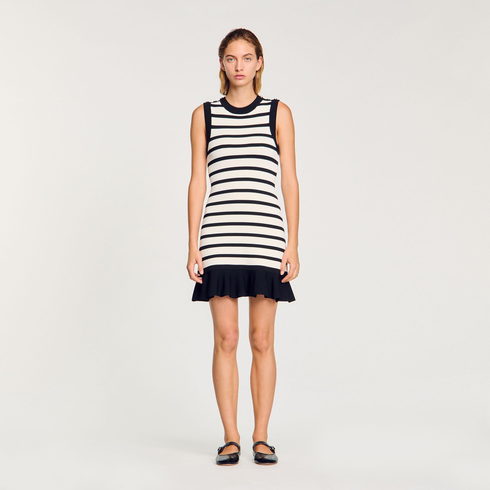 Sandro Women Striped knit mini dress