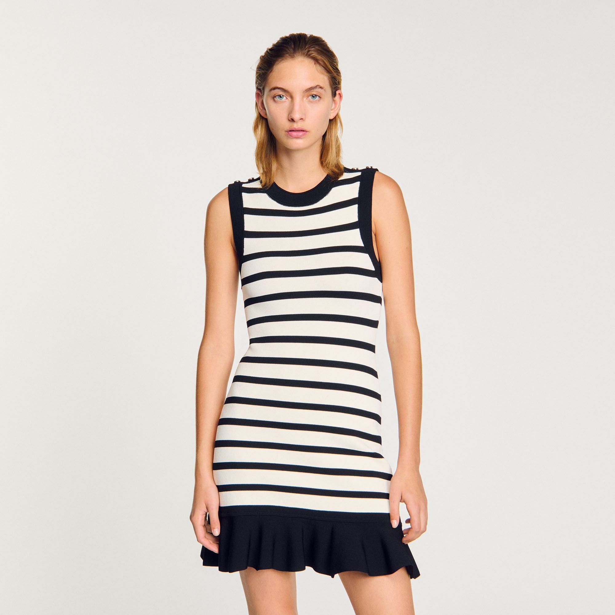 Sandro Women Striped knit mini dress
