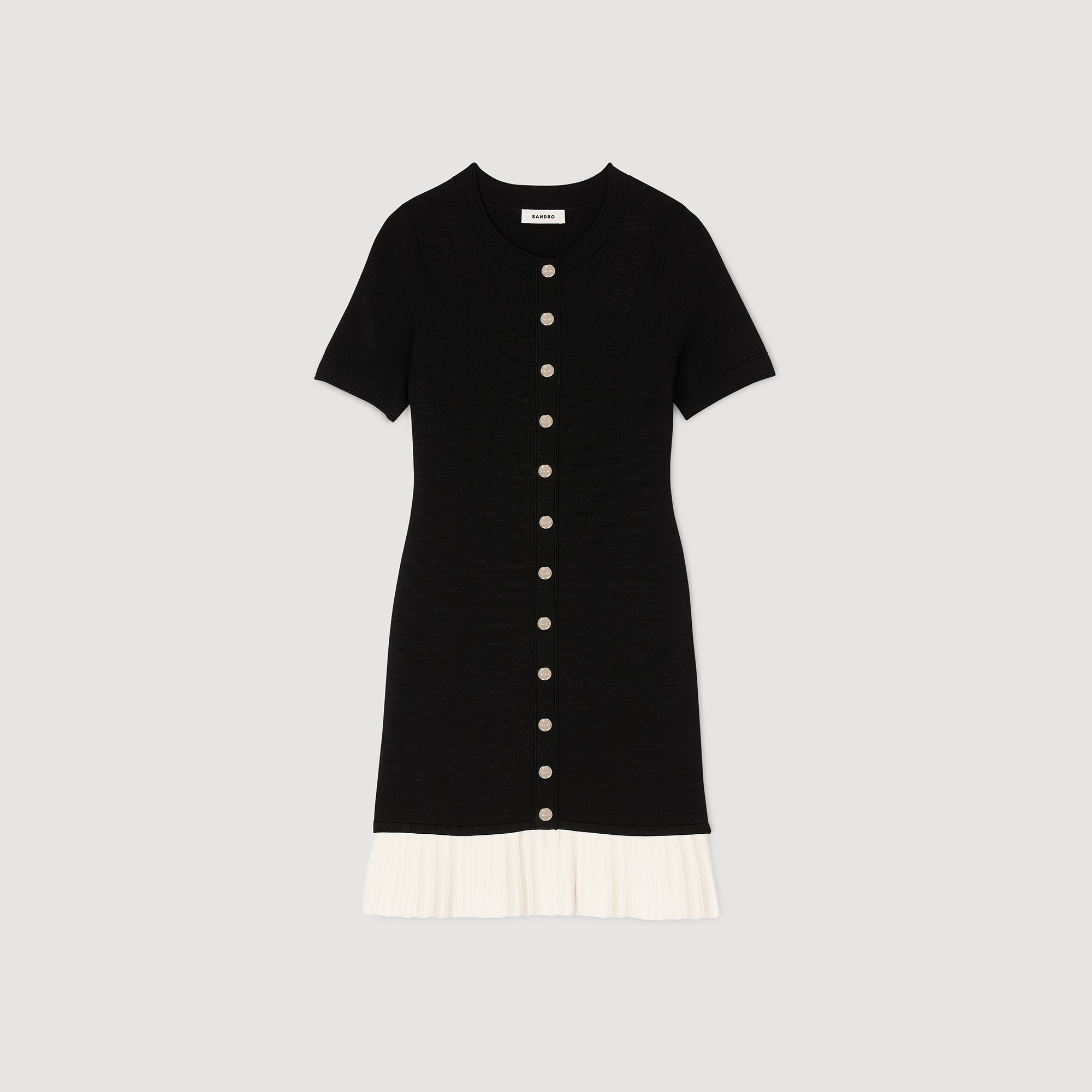 Sandro Women Mini knit dress with ruffle