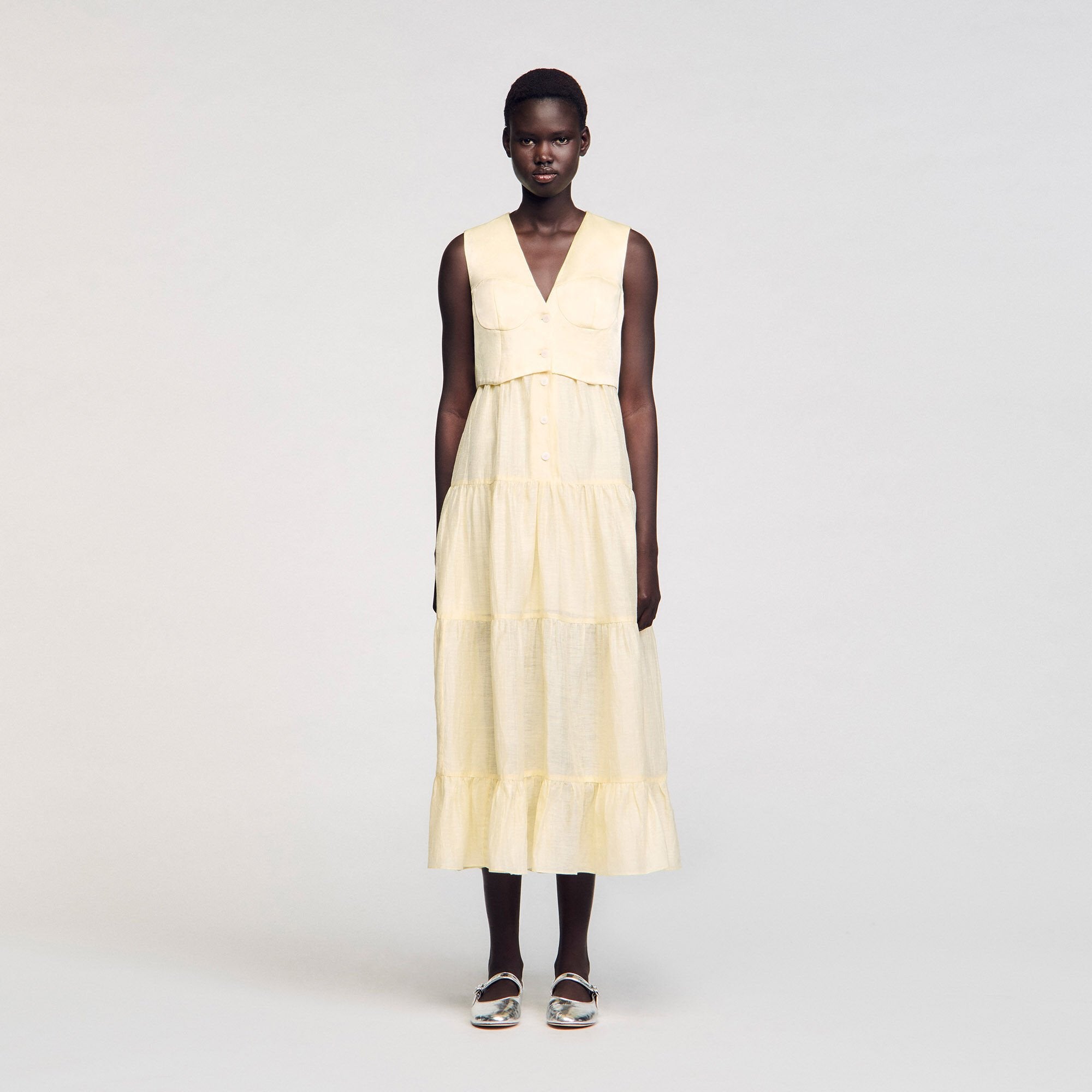 Sandro Women Linen maxi dress