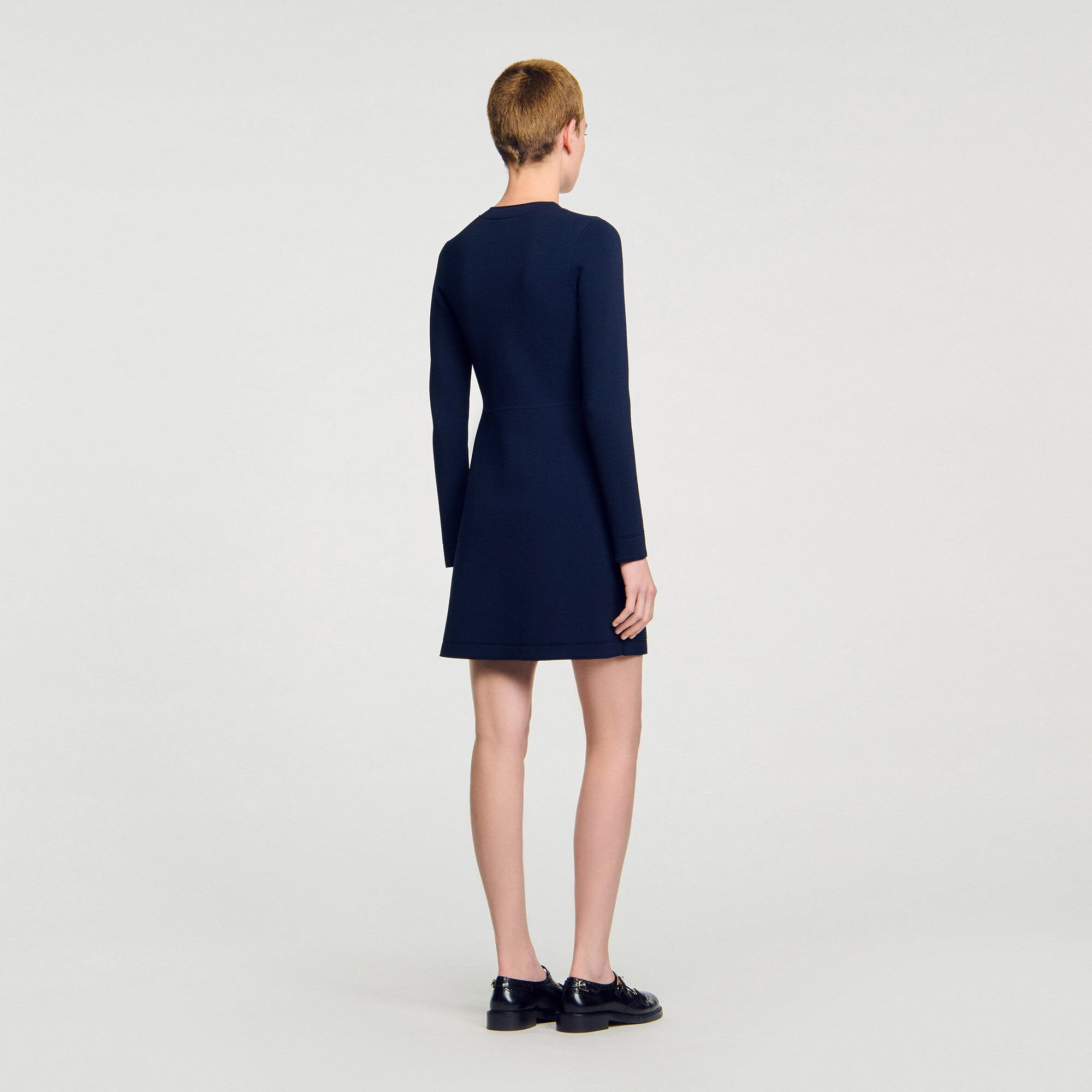 Sandro Women Mini button-up knit dress