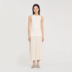 Sandro Women Pearl bead knit maxi dress