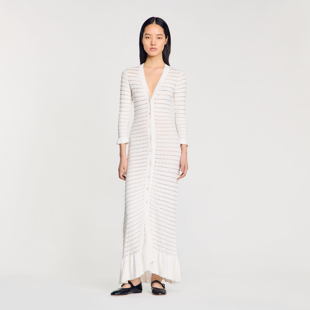 Sandro Women Maxi dress with pearl details
