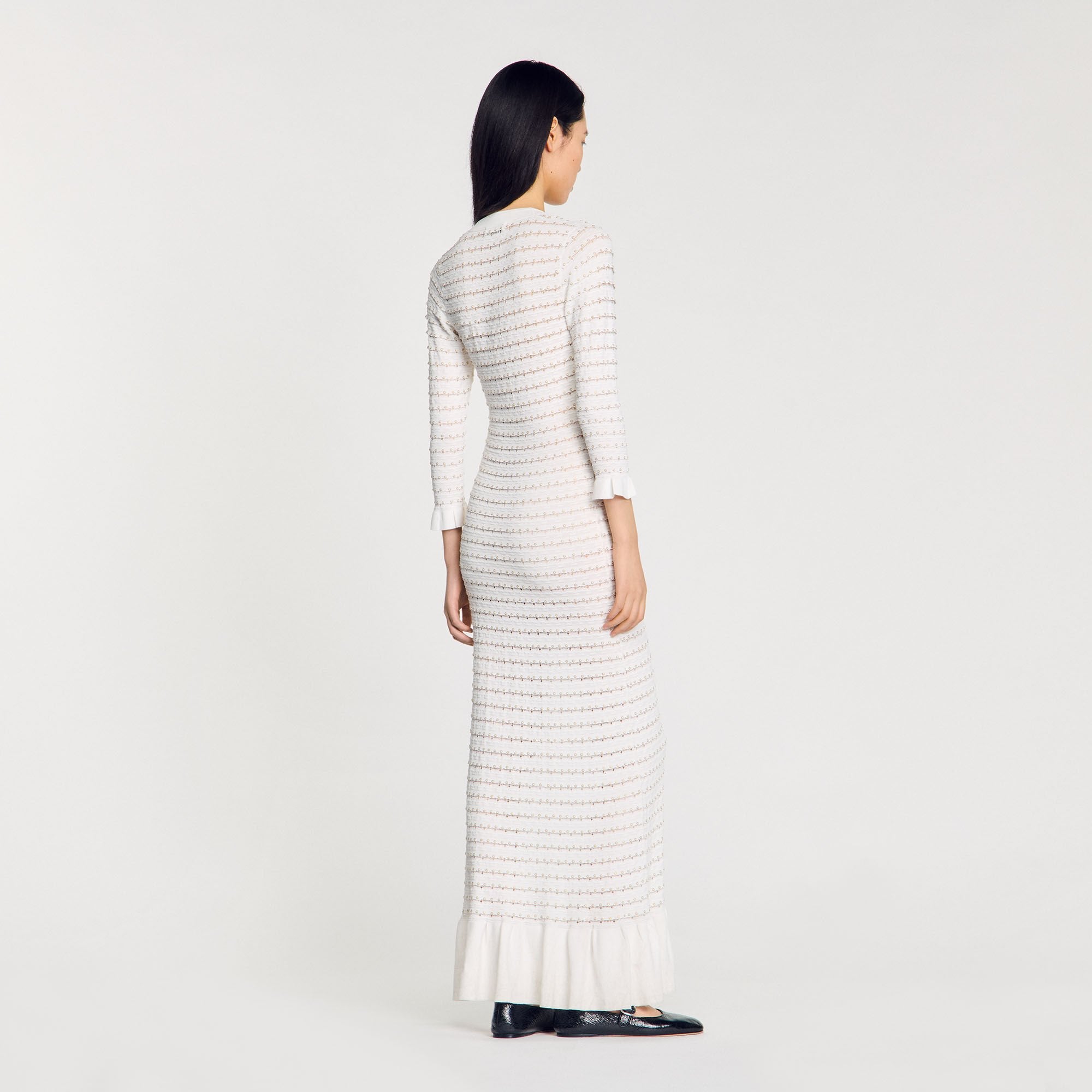 Sandro Women Maxi dress with pearl details