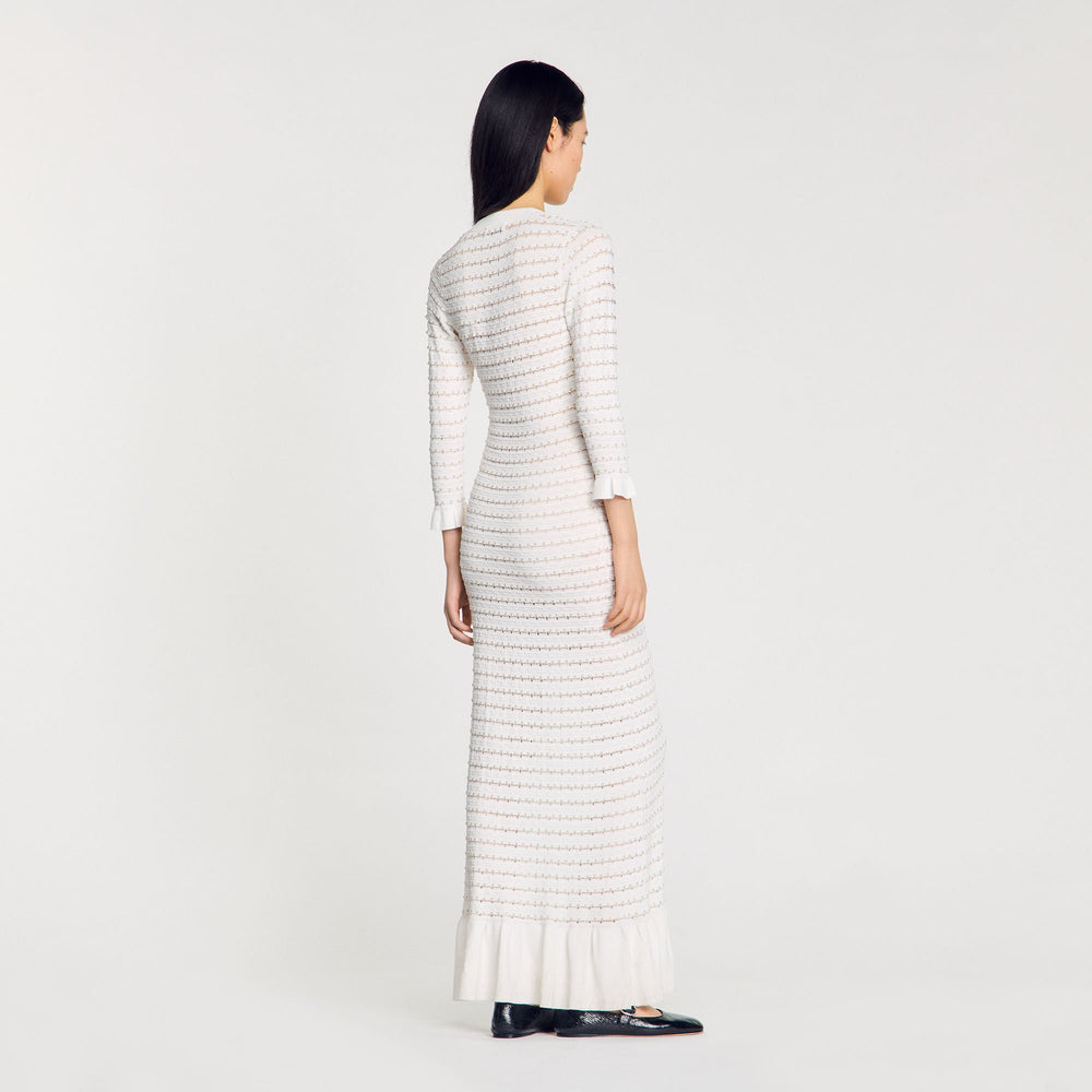Sandro Women Maxi dress with pearl details