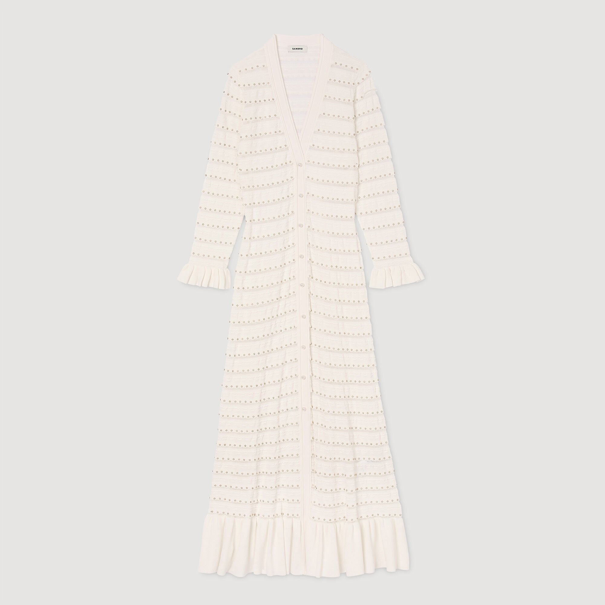 Sandro Women Maxi dress with pearl details