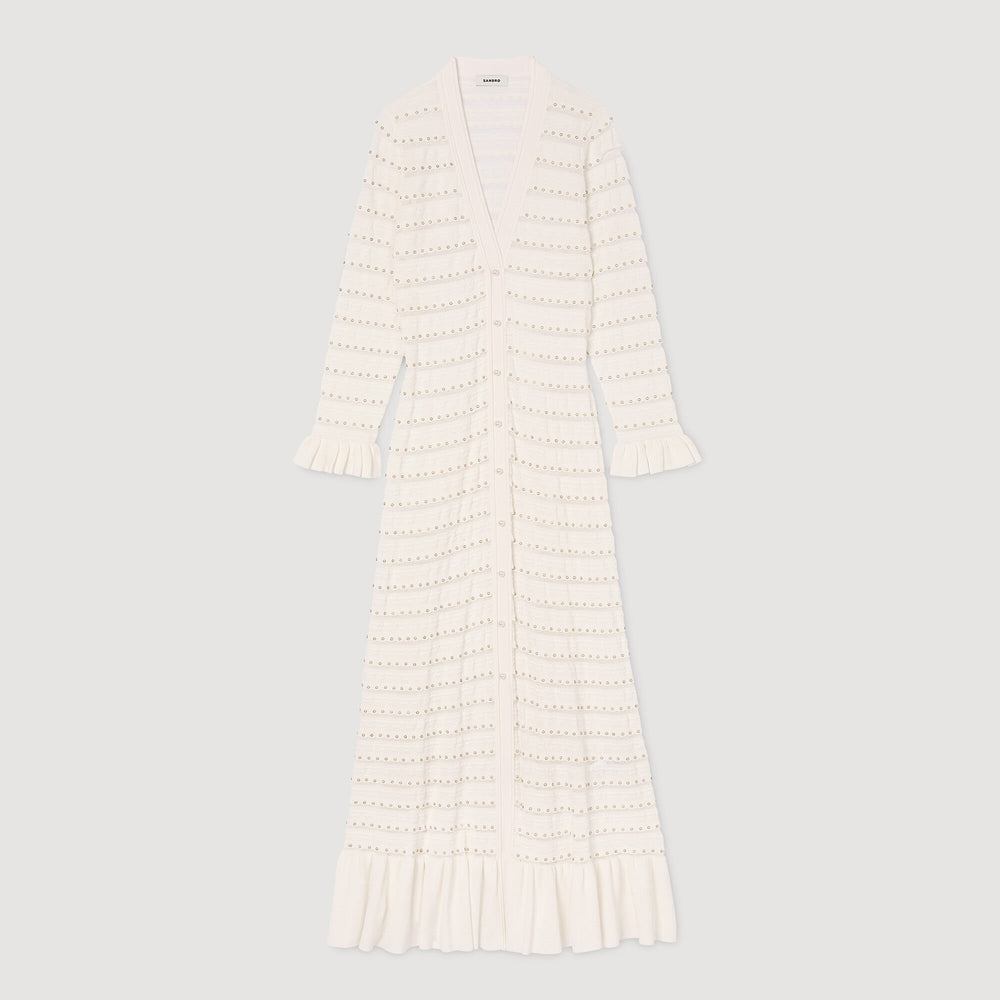 Sandro Women Maxi dress with pearl details