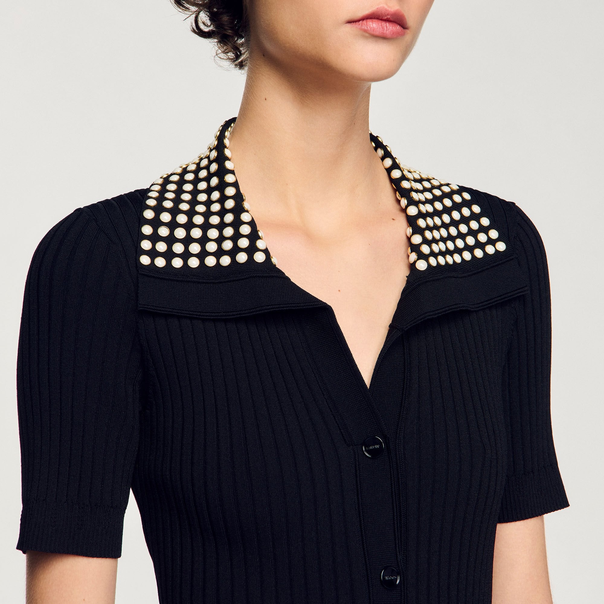 Sandro Women Knit maxi dress with studs