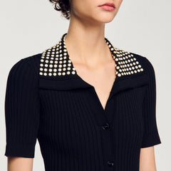 Sandro Women Knit maxi dress with studs
