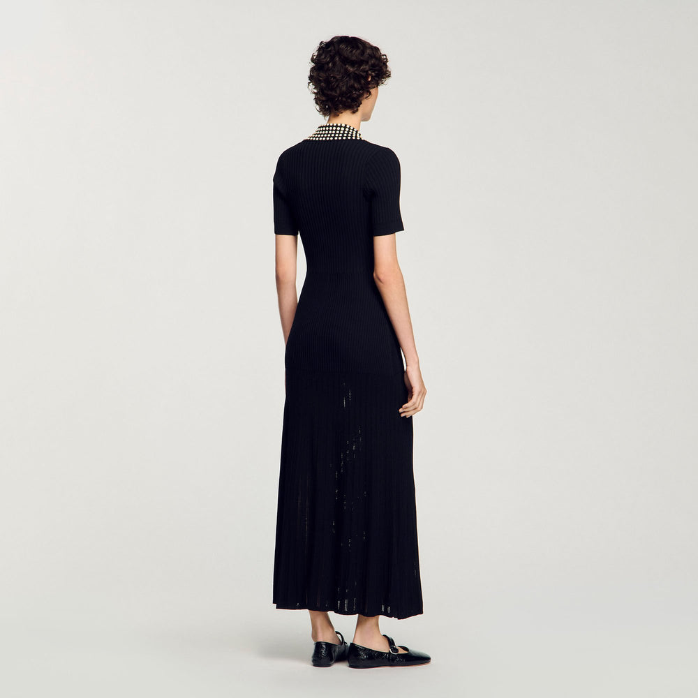 Sandro Women Knit maxi dress with studs